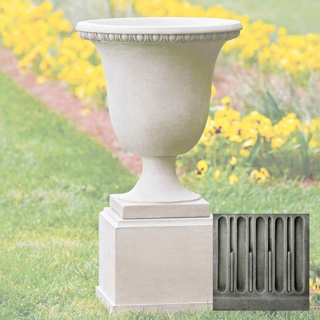 Campania Wburg Egg and Dart Urn w/ Classic Short Pedestal - PPD-467