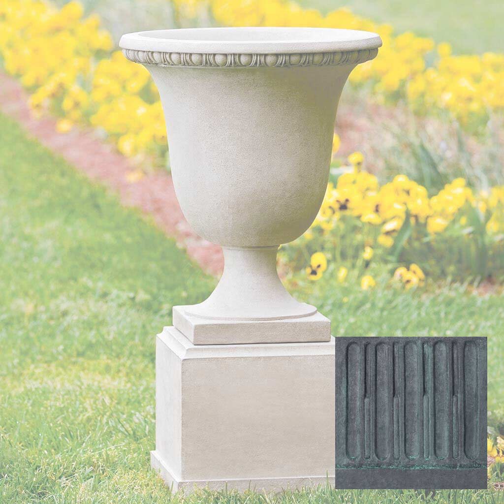 Campania Wburg Egg and Dart Urn w/ Classic Short Pedestal - PPD-467