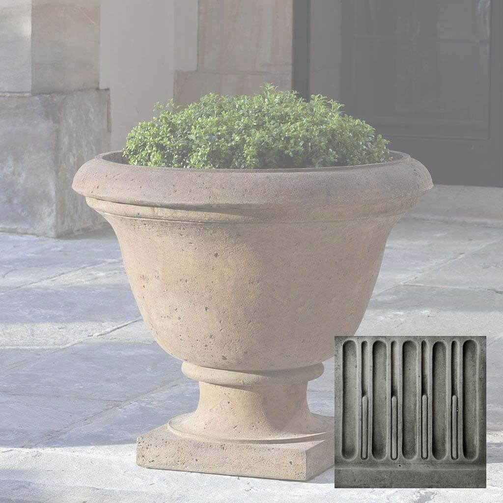 Campania Textured Greenwich Urn with Pedestal - PPD-553