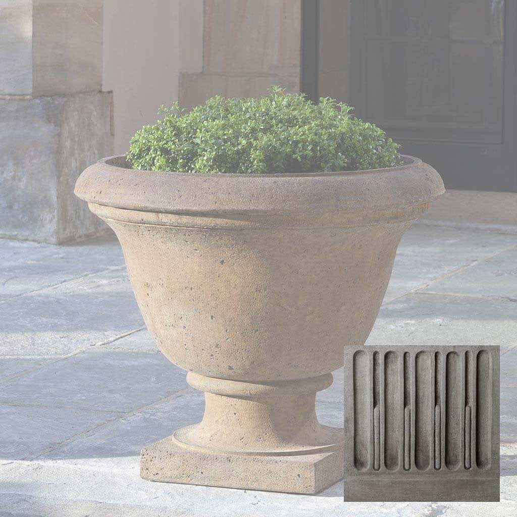 Campania Textured Greenwich Urn with Pedestal - PPD-553