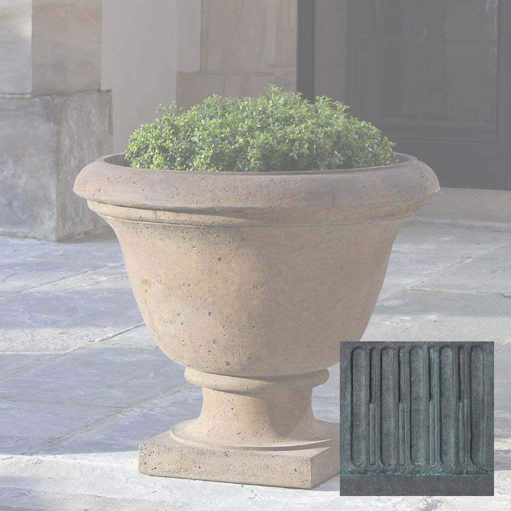 Campania Textured Greenwich Urn with Pedestal - PPD-553