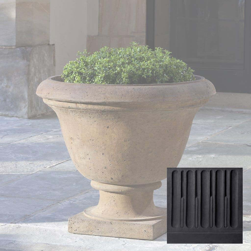 Campania Textured Greenwich Urn with Pedestal - PPD-553