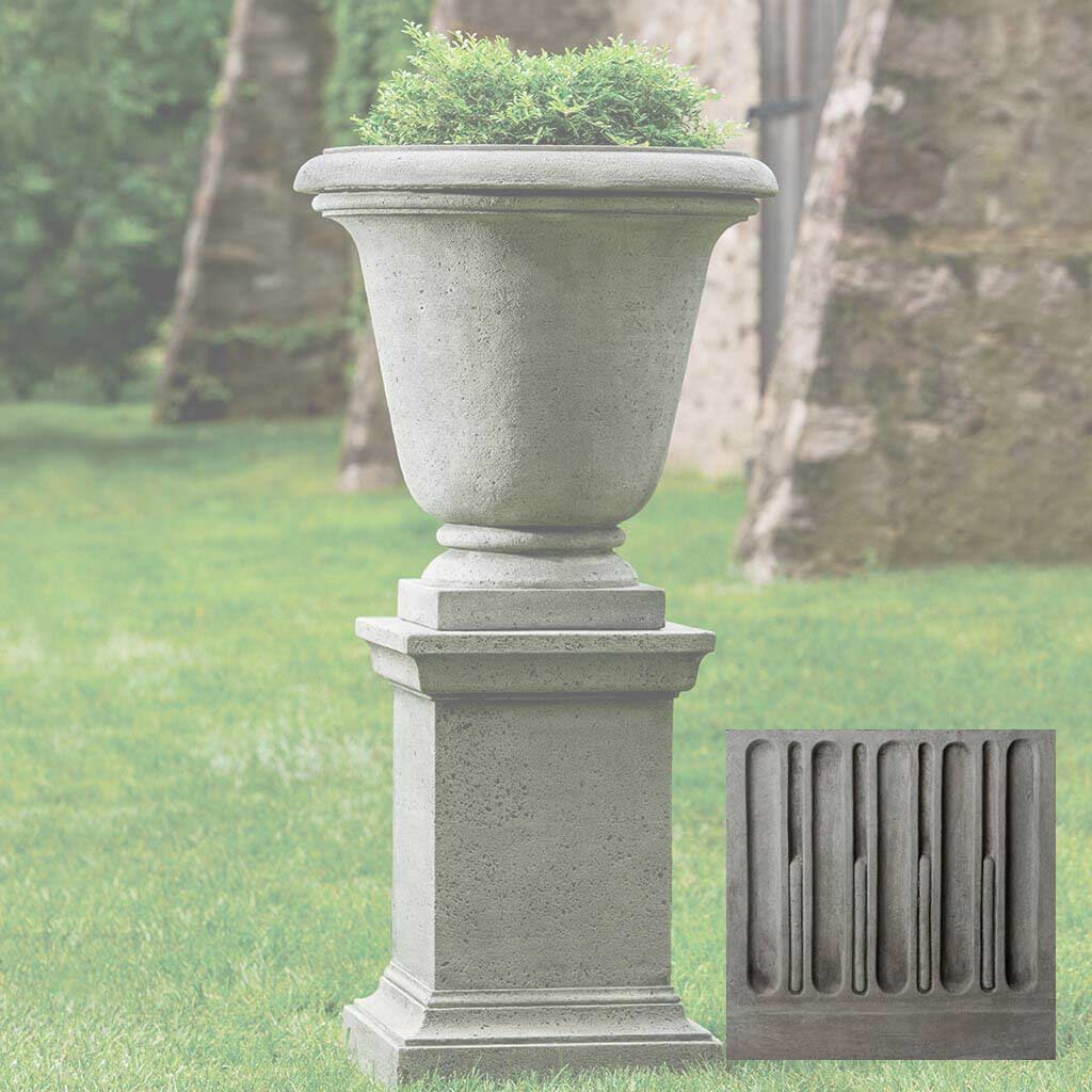 Campania Textured Hampton Urn with Pedestal - PPD-554