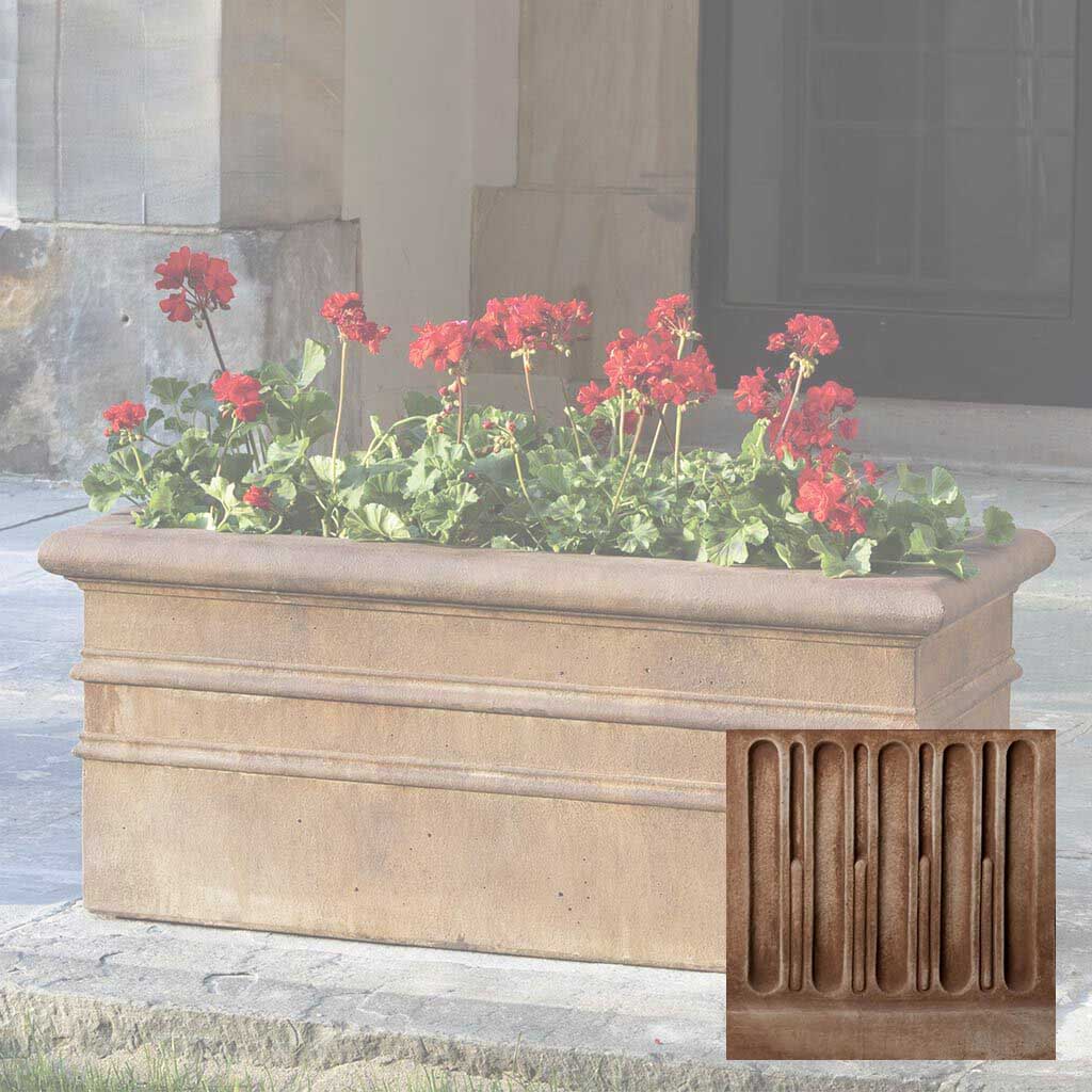 Campania Classic Rolled Rim Window Box Planter - P-555