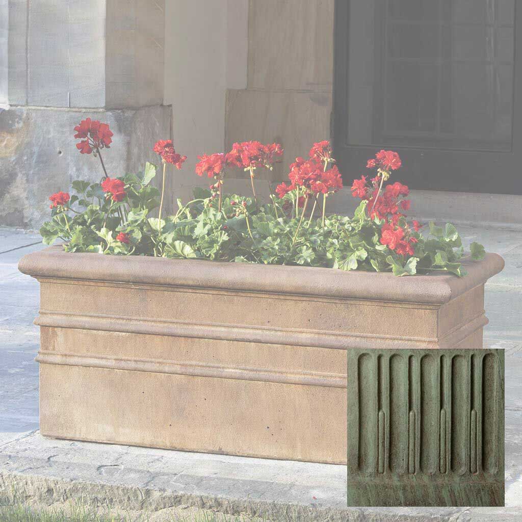 Campania Classic Rolled Rim Window Box Planter - P-555
