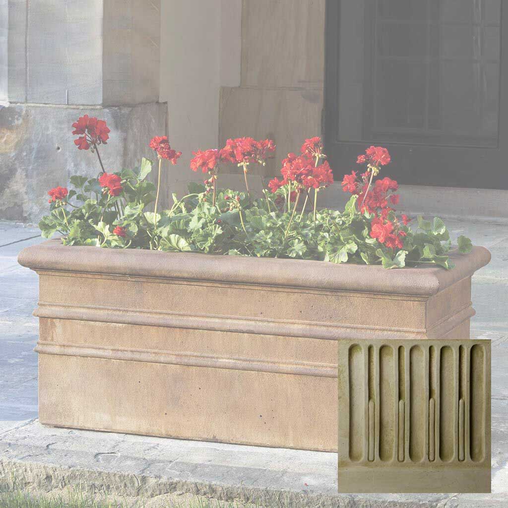 Campania Classic Rolled Rim Window Box Planter - P-555