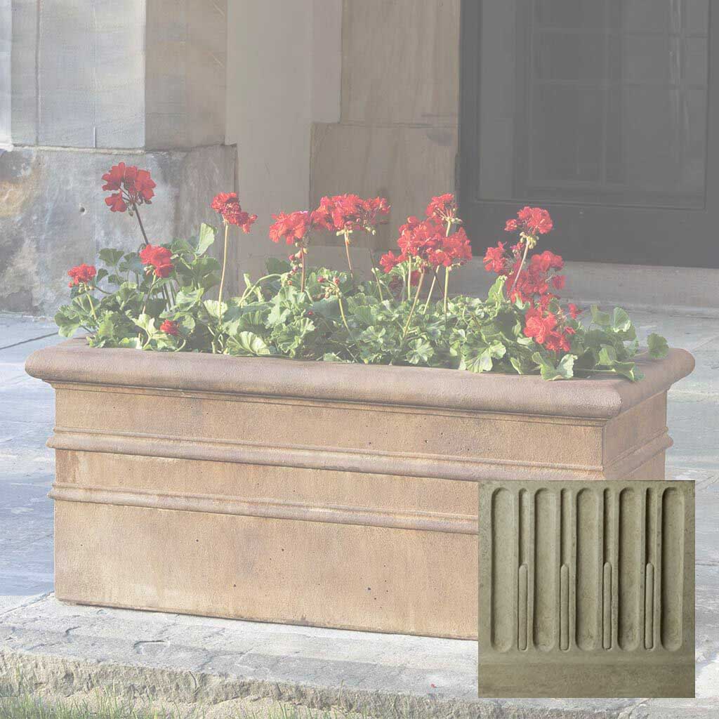 Campania Classic Rolled Rim Window Box Planter - P-555