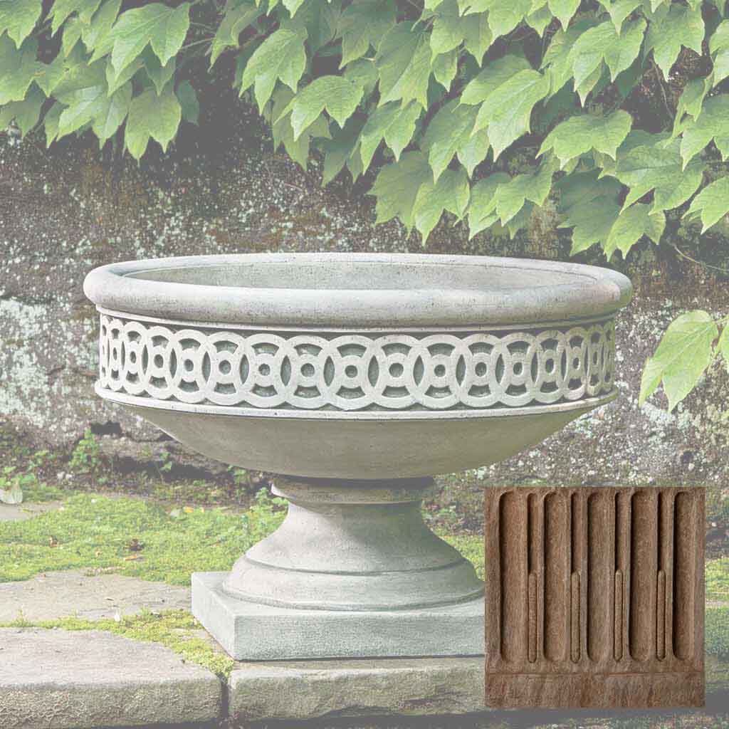 Campania Williamsburg Low Fretwork Urn - P-599