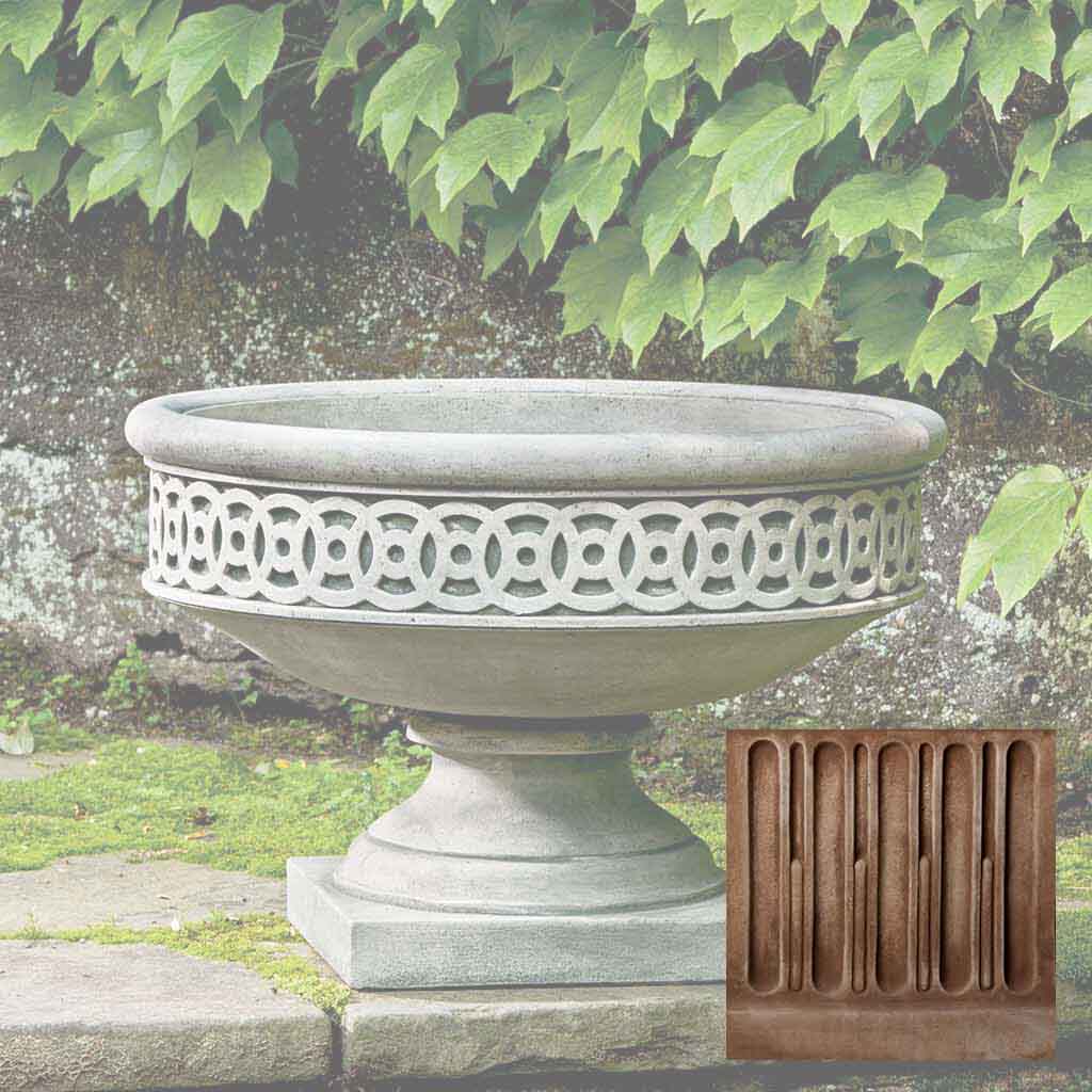 Campania Williamsburg Low Fretwork Urn - P-599