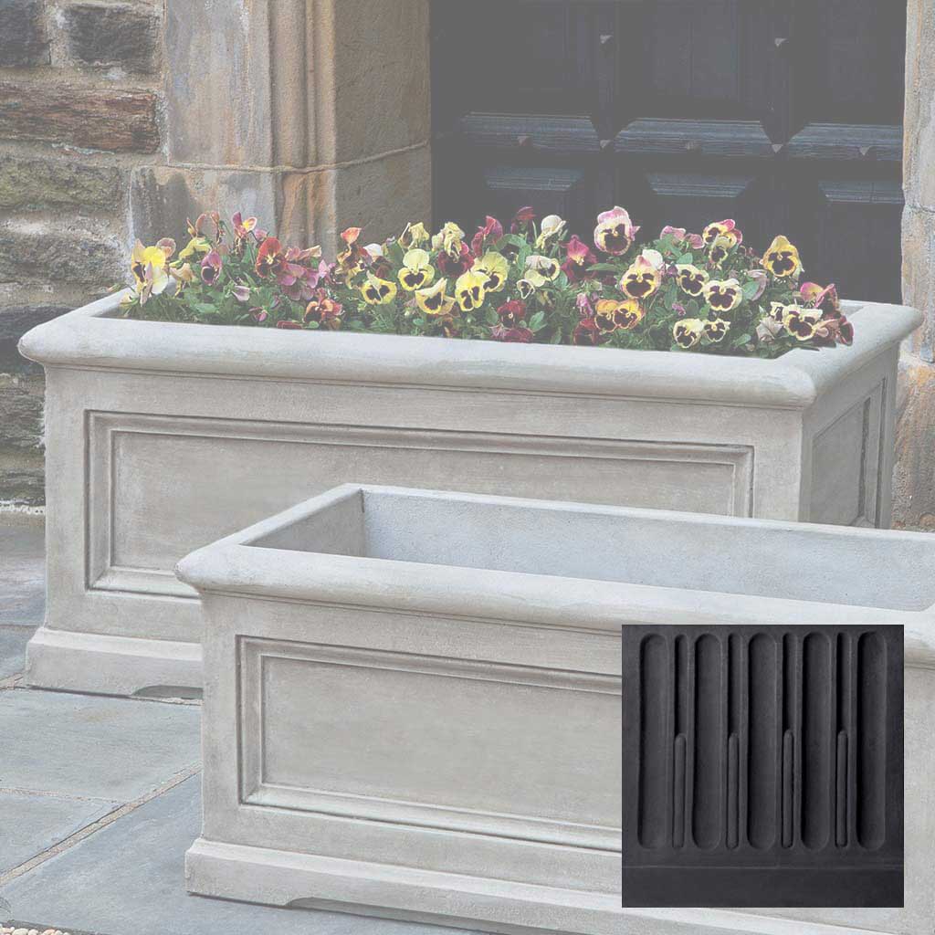 Campania Orleans Window Box Planter, Large - P-656