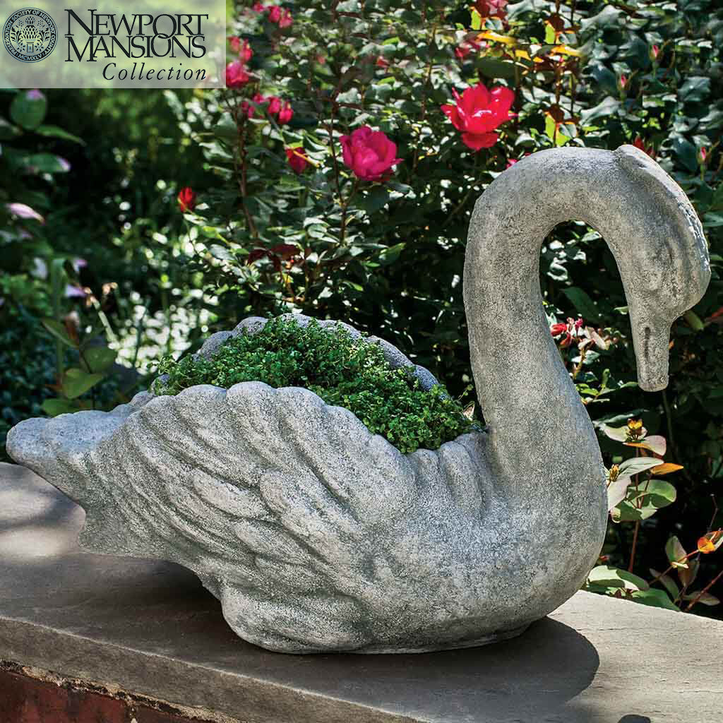 Campania Newport Swan Garden Statue - P-678