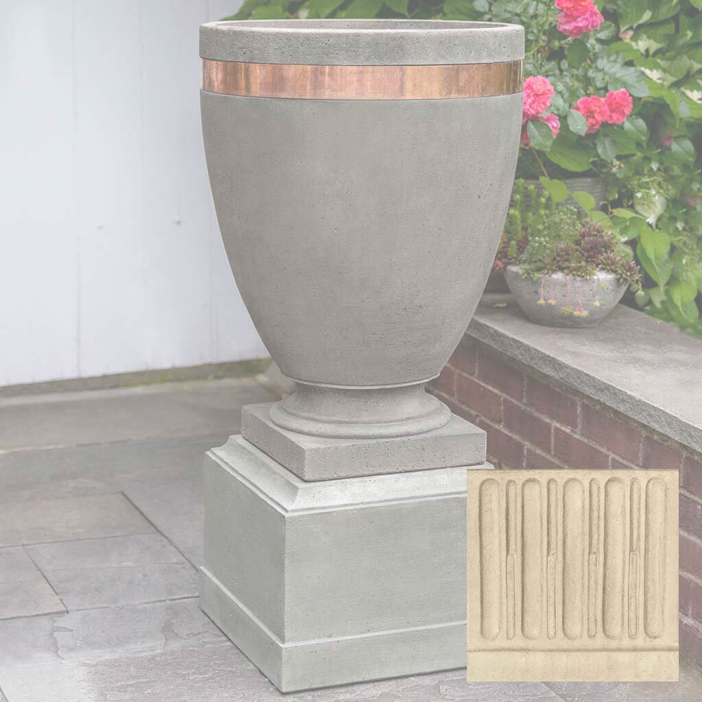 Campania Moderne Tall Planter w/ Rustic 12 Pedestal - PPD-782B