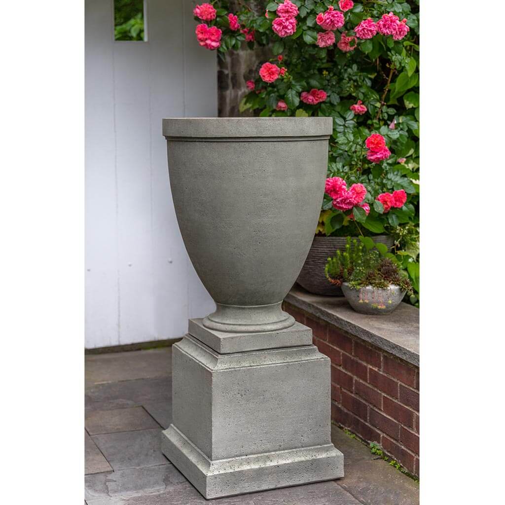 Campania Capitol Hill Urn w/ Rustic 16.5 Pedestal - PPD-788A