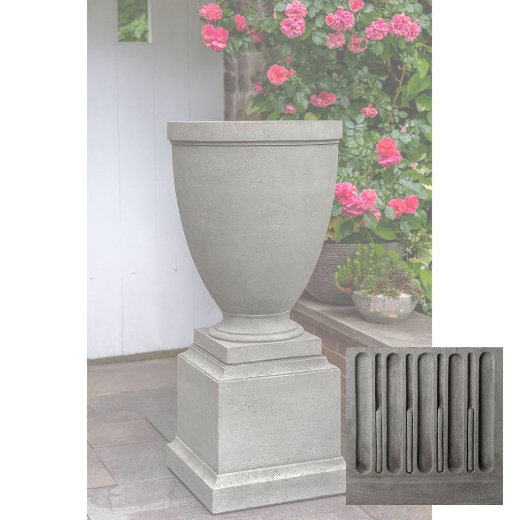 Campania Capitol Hill Urn w/ Rustic 16.5 Pedestal - PPD-788A