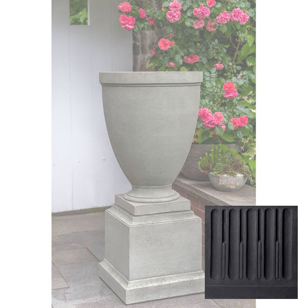 Campania Capitol Hill Urn w/ Rustic 16.5 Pedestal - PPD-788A