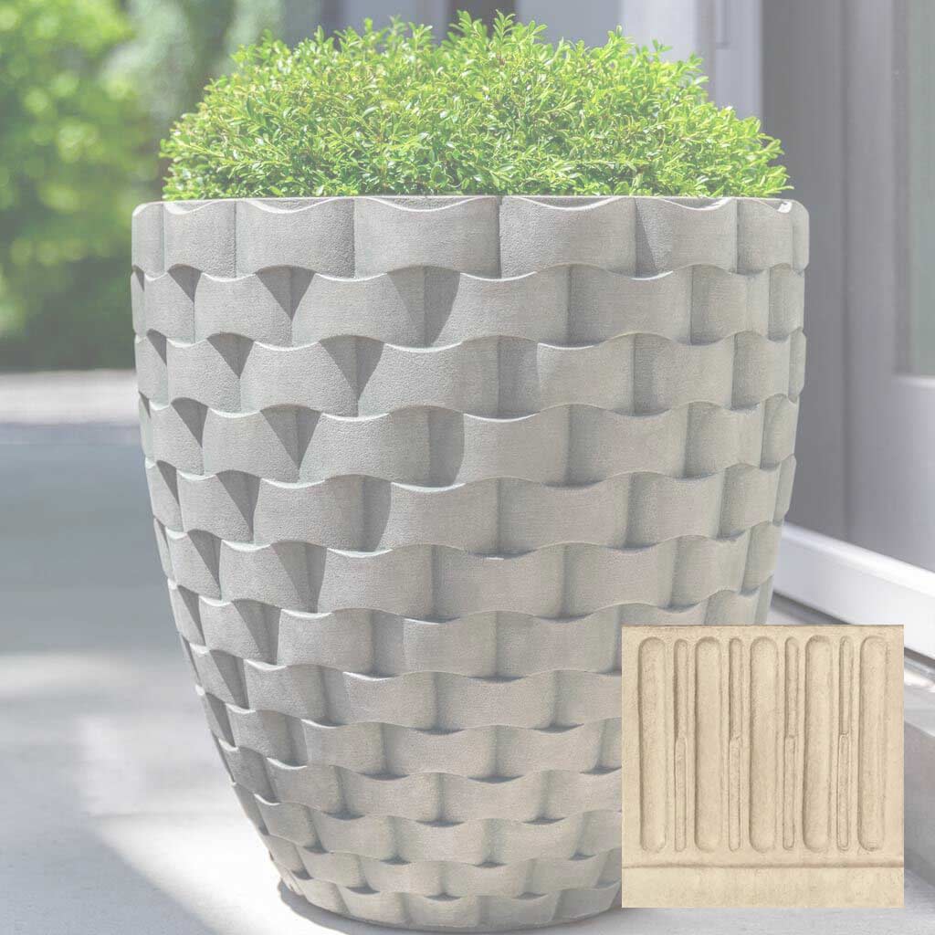 Campania M Weave Tall Round Planter - P-792