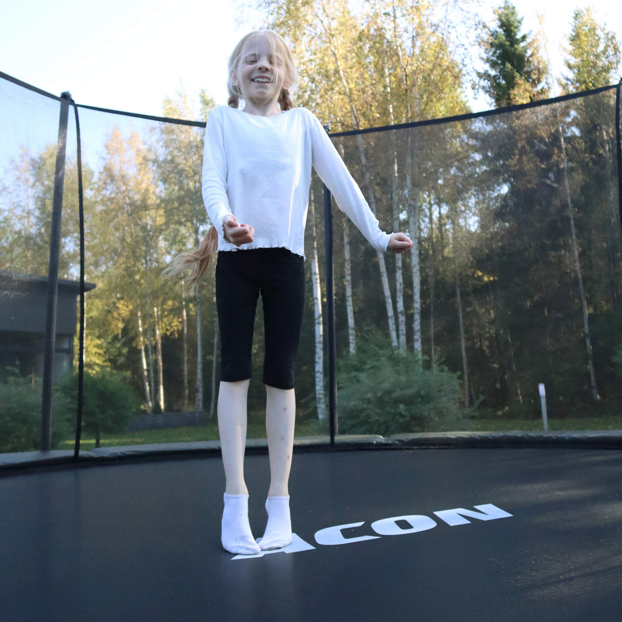ACON Air 12ft Round Trampoline with Safety Net and Ladder, GEN 2.0