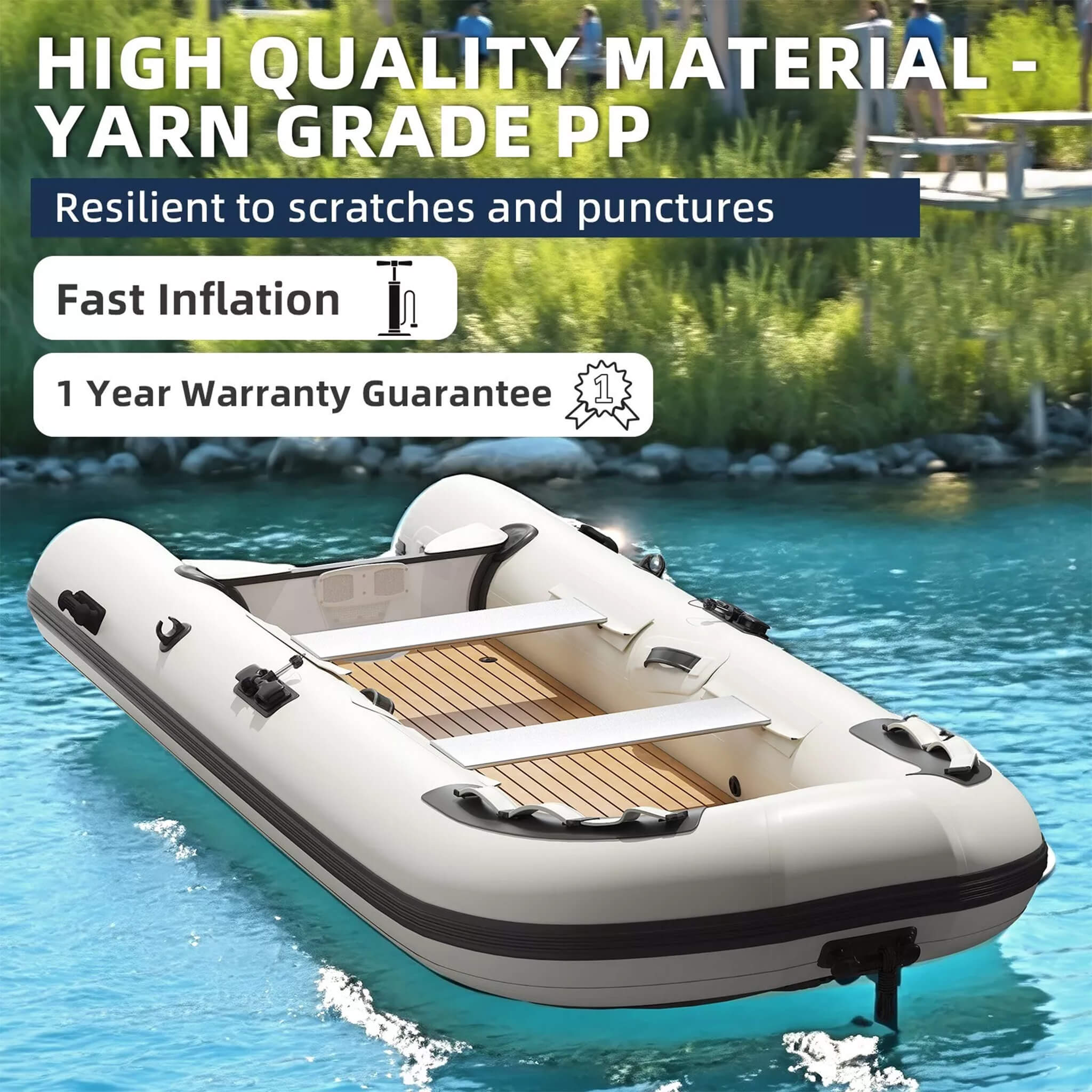 Portable Inflatable Dinghy Boat Kit With Accessories