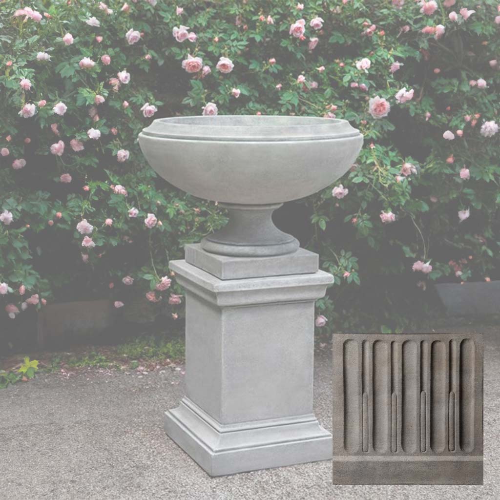 Campania Jensen Urn Large w/ Greenwich Pedestal - PPD-702