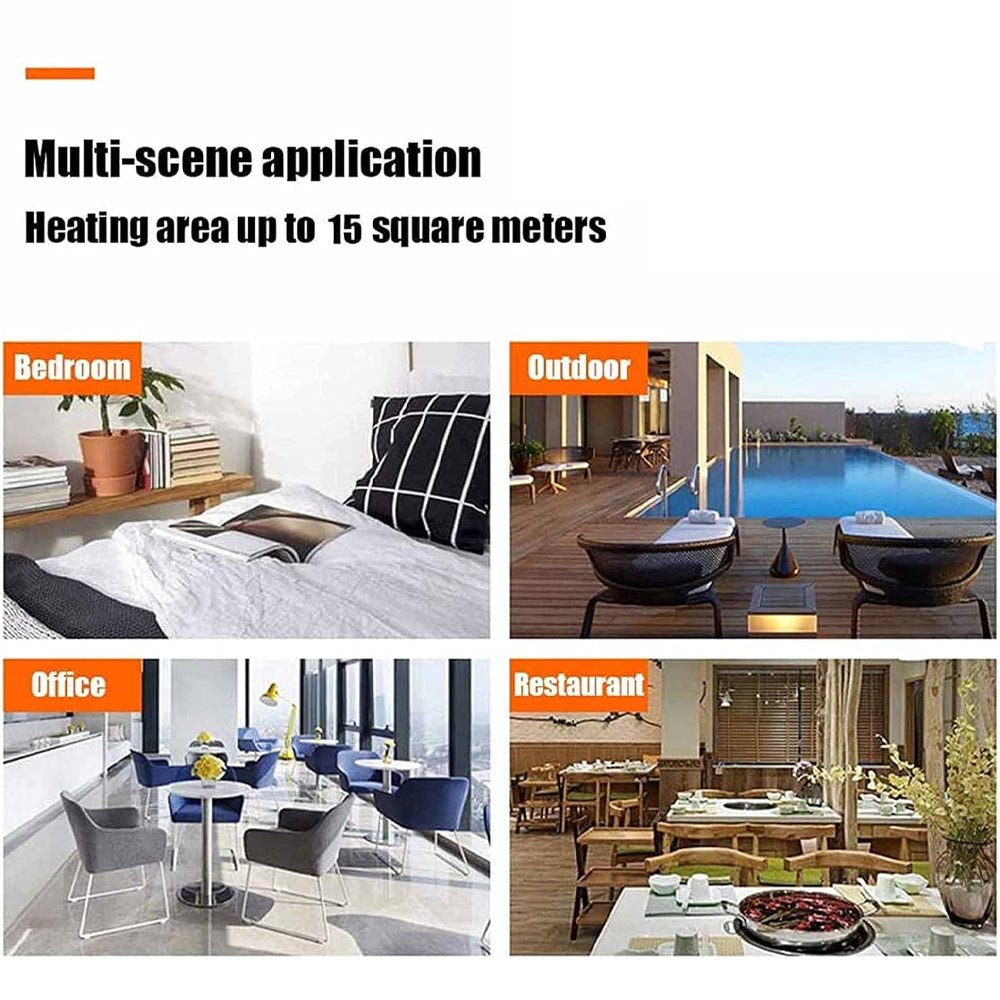 Premium 2000W Electric Outdoor Patio Hanging Infrared Heater With LED Light (97516842)