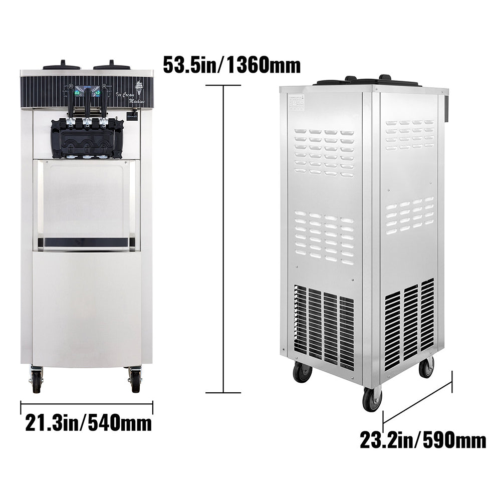 Premium 3 Flavors Commercial Soft Serve Yogurt Ice Cream Machine Maker (97524130)