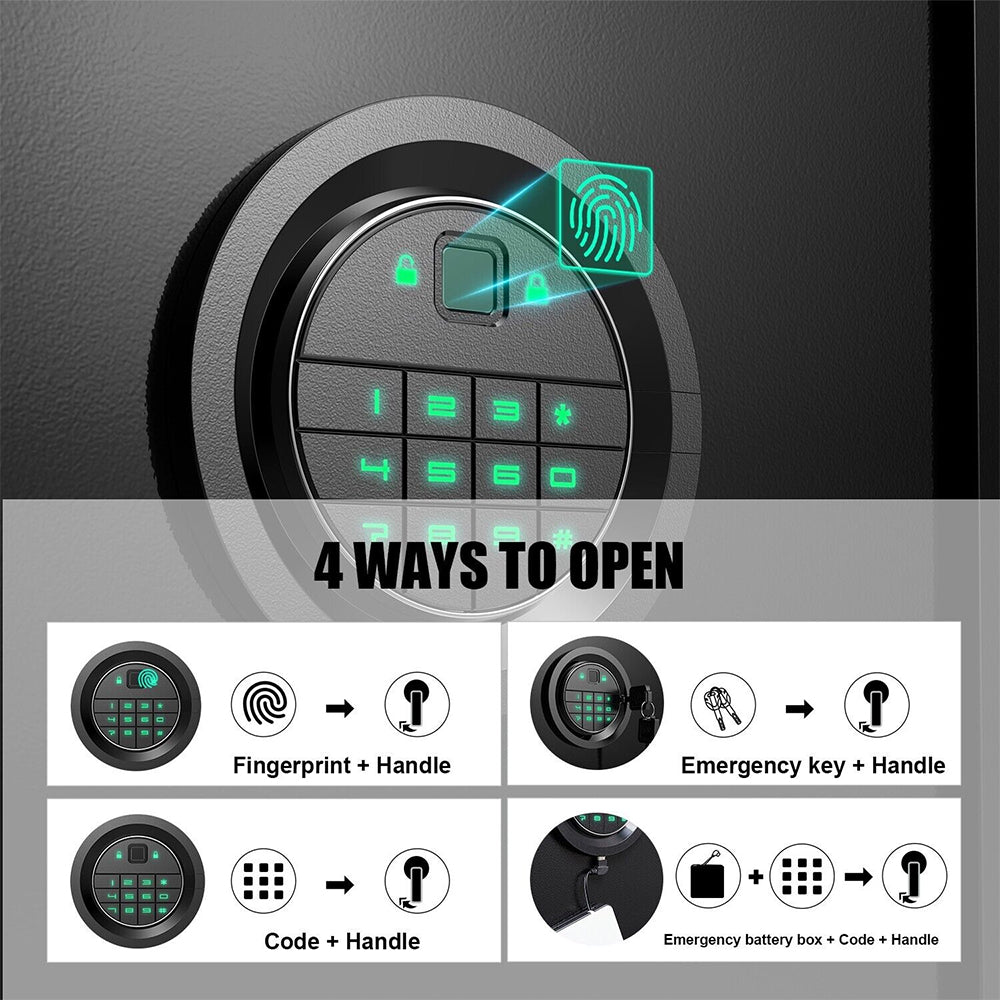 Premium 5 Rifle Biometric Gun Safe Cabinet W/ Keys (93721405)