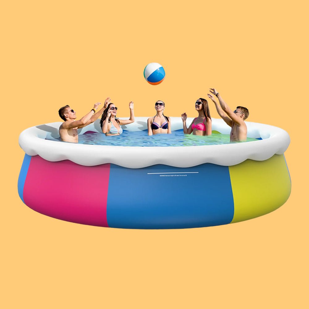 Premium Above Inflatable Ground Pool With Filter Pump, Ladder, Ground Cloth And Cover, 18FT (93641724)