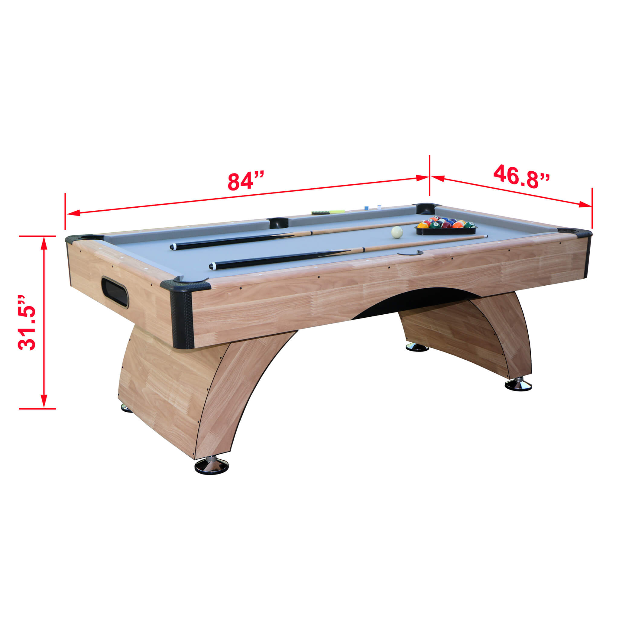 Premium Billiards Pool Wood Table for Home Game Rooms, 7FT