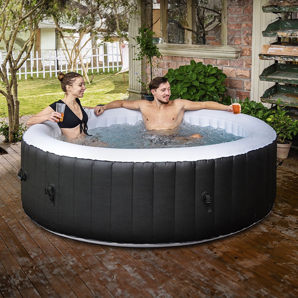 Premium Blow Up 6 Person Sauna Pool Hot Tub With 130 Jets, 7FT (97463510)
