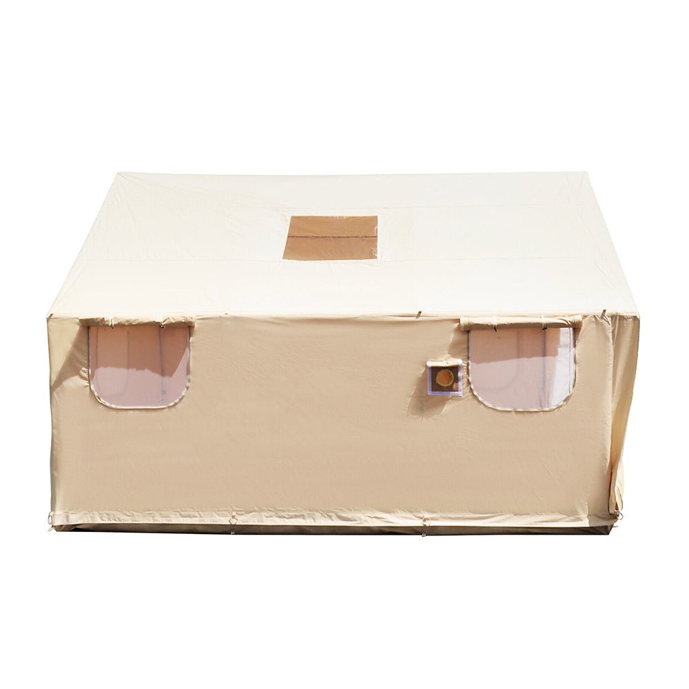 Premium Canvas Frame Fire Water Camping Wall Hunting Tent, 12x14'