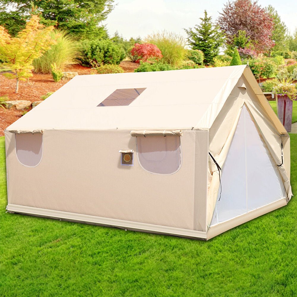 Premium Canvas Frame Fire Water Camping Wall Hunting Tent, 12x14'