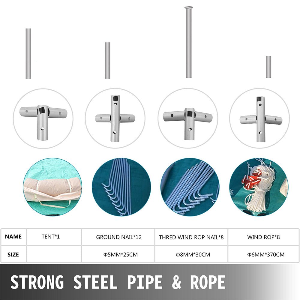 Premium Canvas Frame Fire Water Camping Wall Hunting Tent, 12x14'