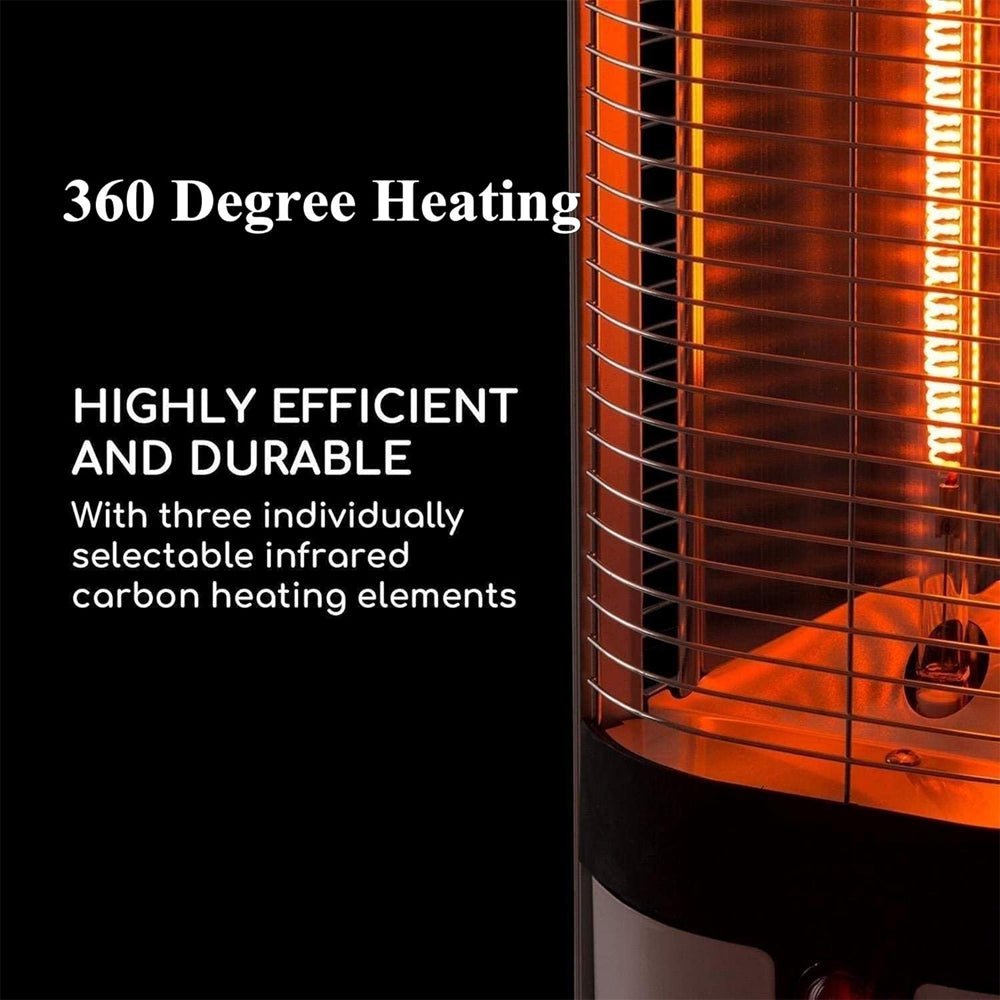 Premium Electric Outdoor Carbon Tube Infrared Patio Heater With 3 Power Levels (96417582)