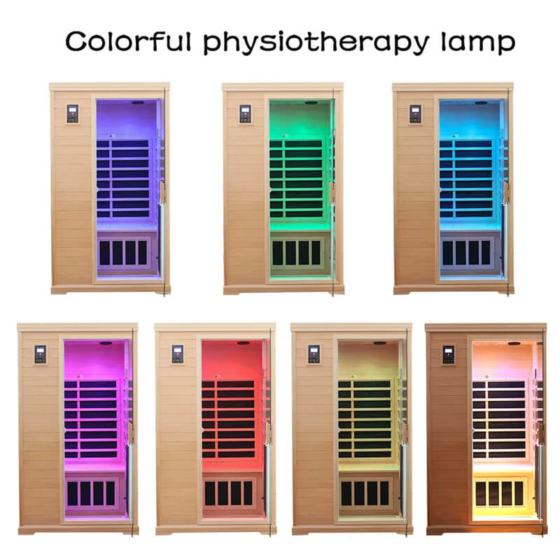 Premium Hemlock Wood Two Person FAR Infrared Sauna Room W/ Glass Door, 1750W (96081525)