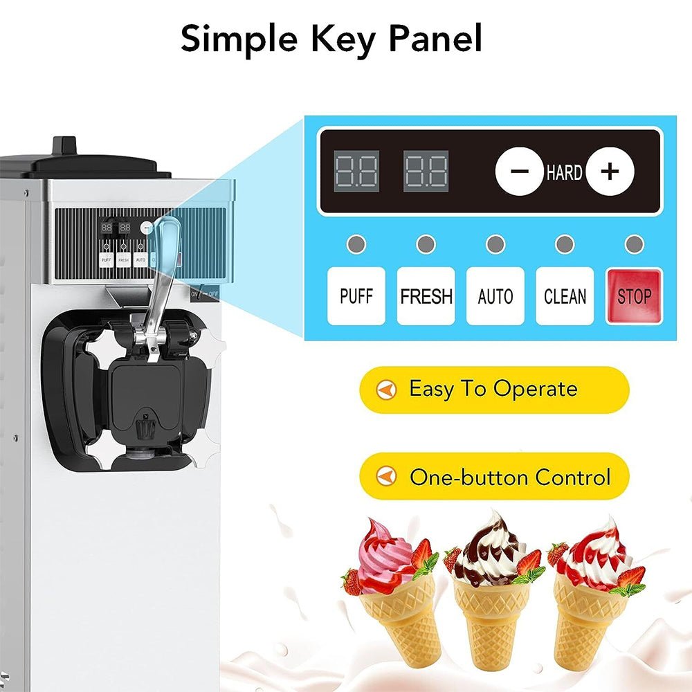 Premium Industrial Single Flavor Soft Serve Ice Cream Maker Machine, 1200W (93681752)