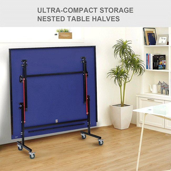 Professional Foldable Portable Modern Ping Pong Table Tennis Table, 9FT