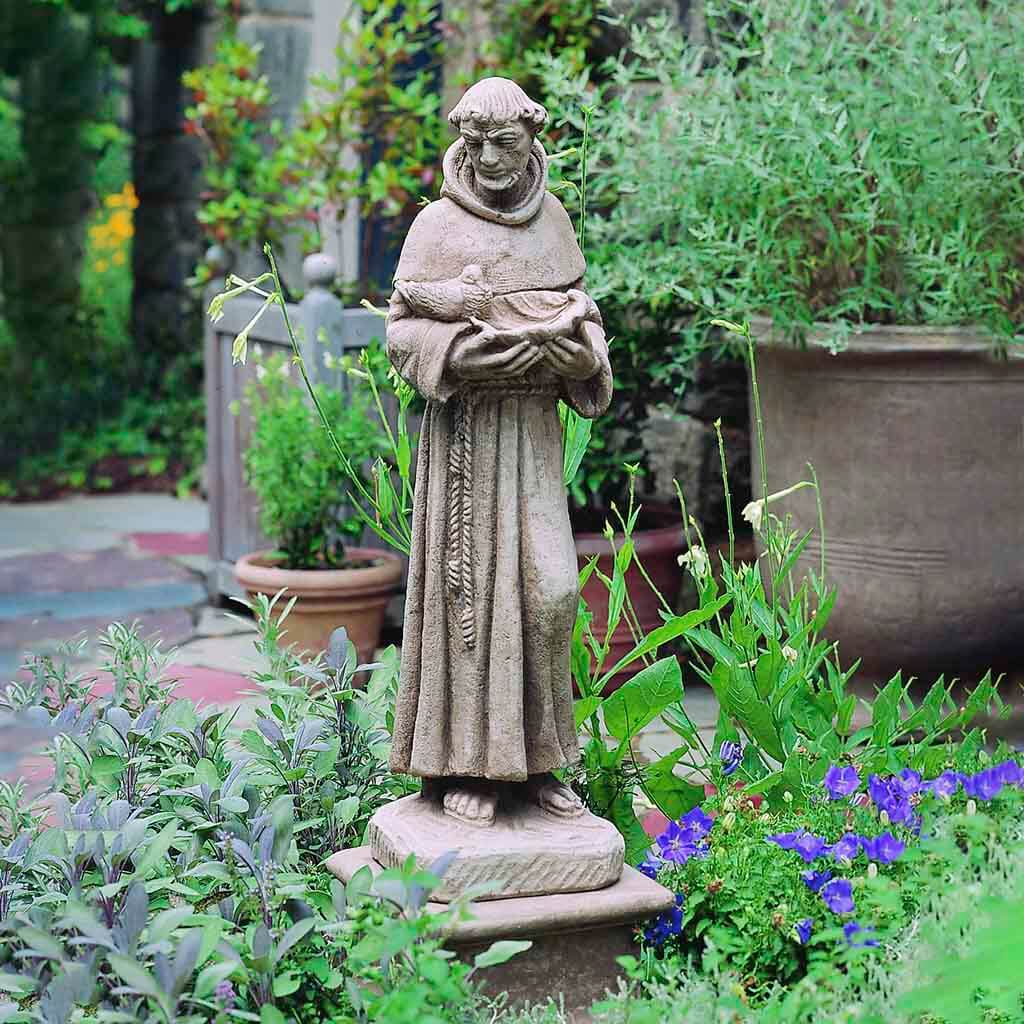 Campania St. Francis w/ Shell Garden Statue - R-024