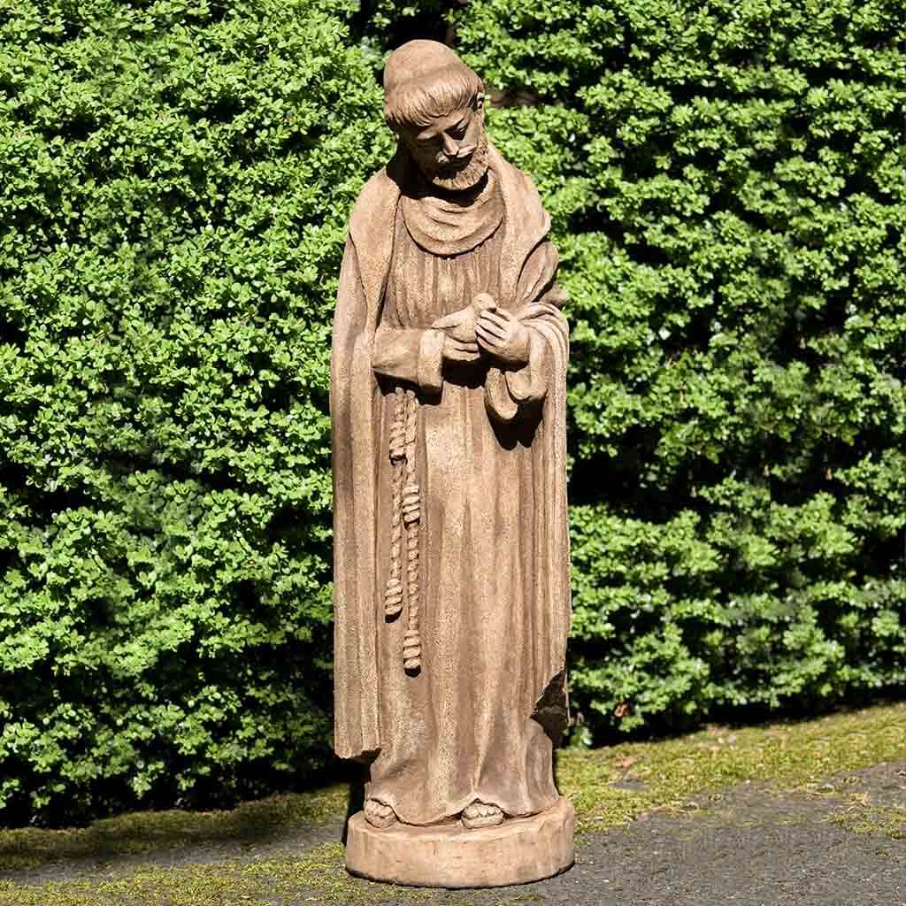 Campania St. Francis w/ Baby Bird Garden Statue - R-101
