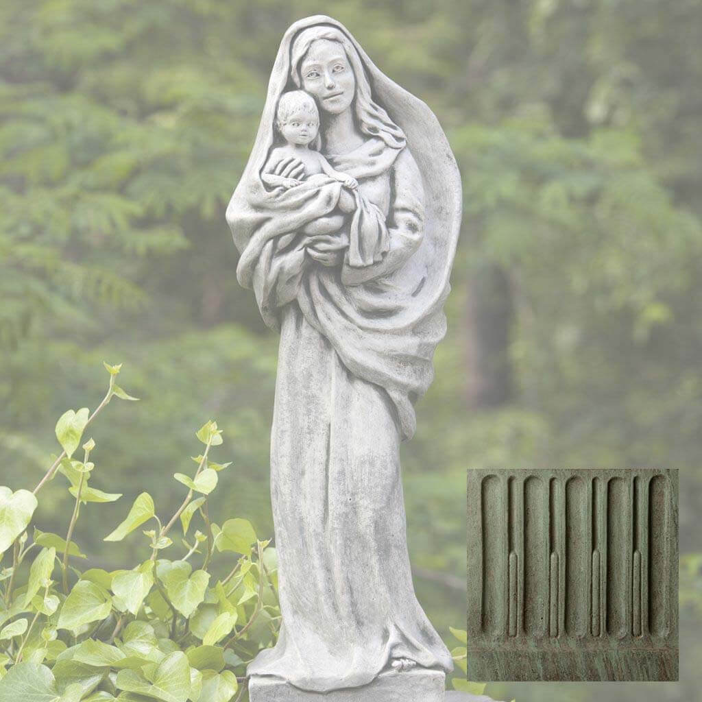 Campania Standing Madonna and Child Garden Statue - R-105