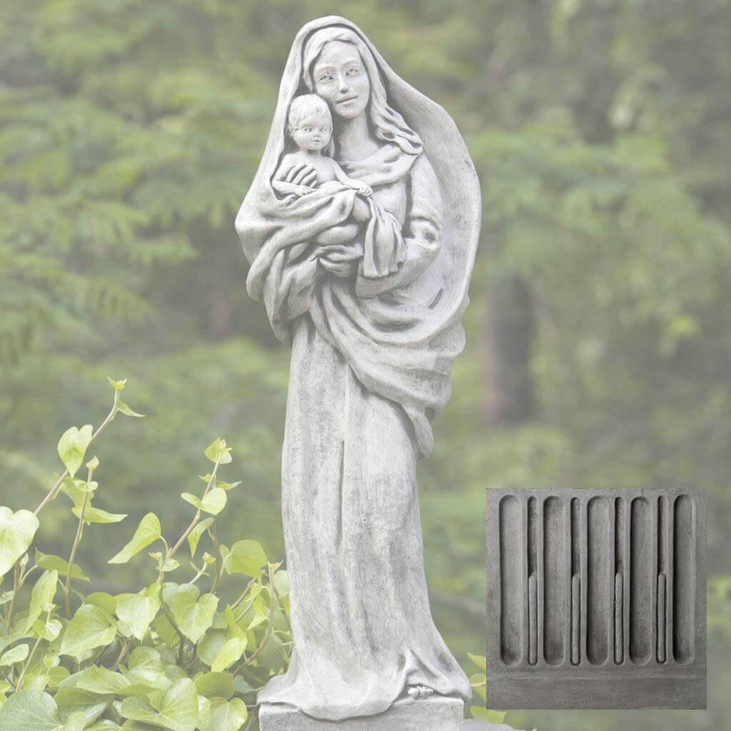 Campania Standing Madonna and Child Garden Statue - R-105