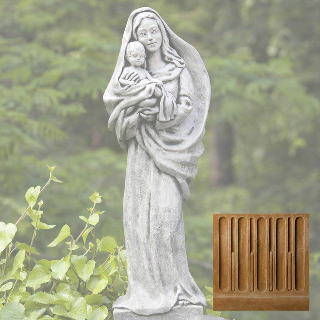 Campania Standing Madonna and Child Garden Statue - R-105