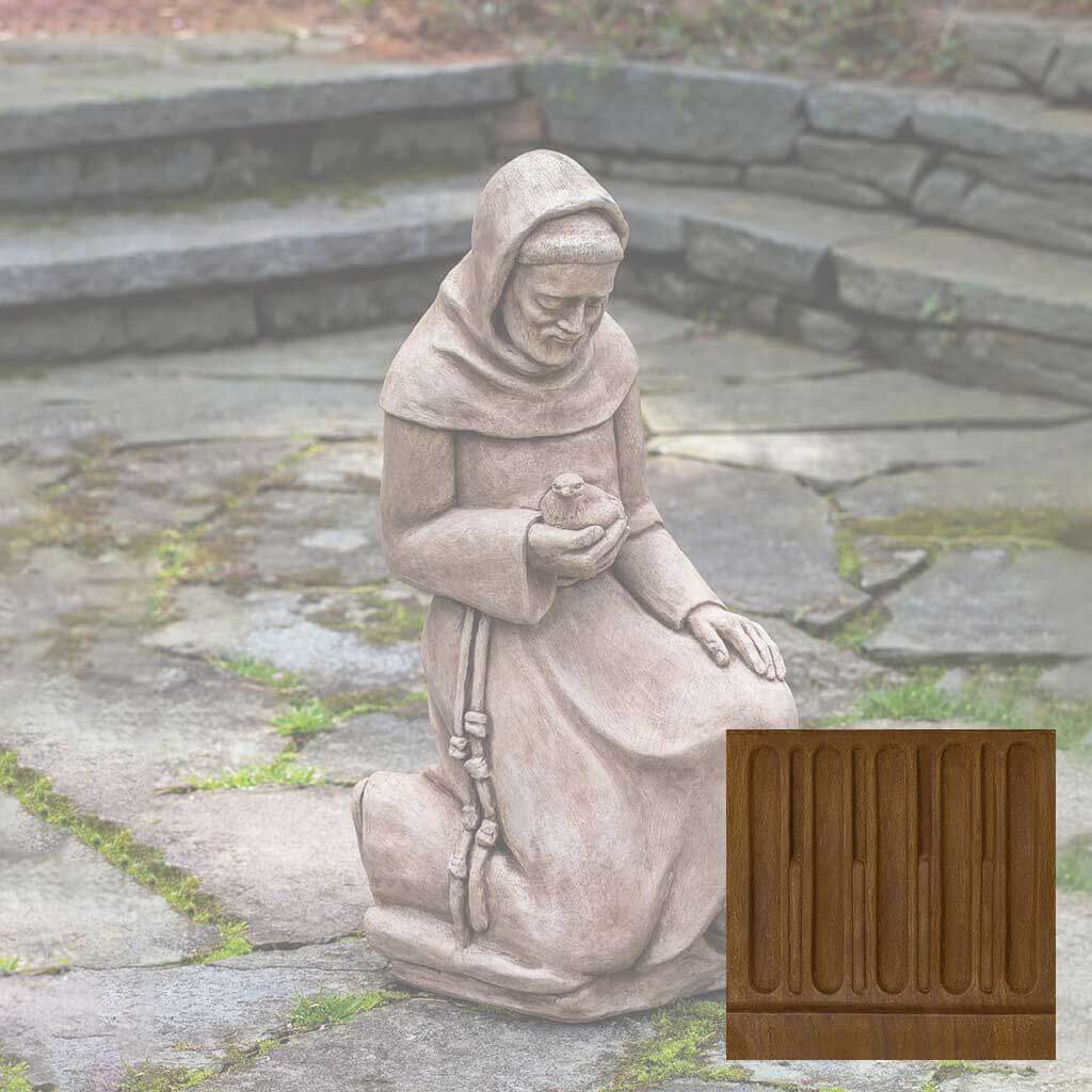 Campania Kneeling St. Francis w/ Bird Garden Statue - R-116