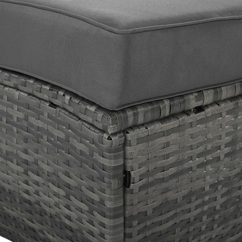 Large Premium Rattan Wicker Circular Patio Sofa Set With Tempered Glass Coffee Table And 6 Pillows