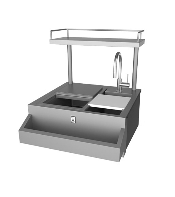 Hestan 30″ Outdoor Refreshment Center with High Shelf - GISHS30