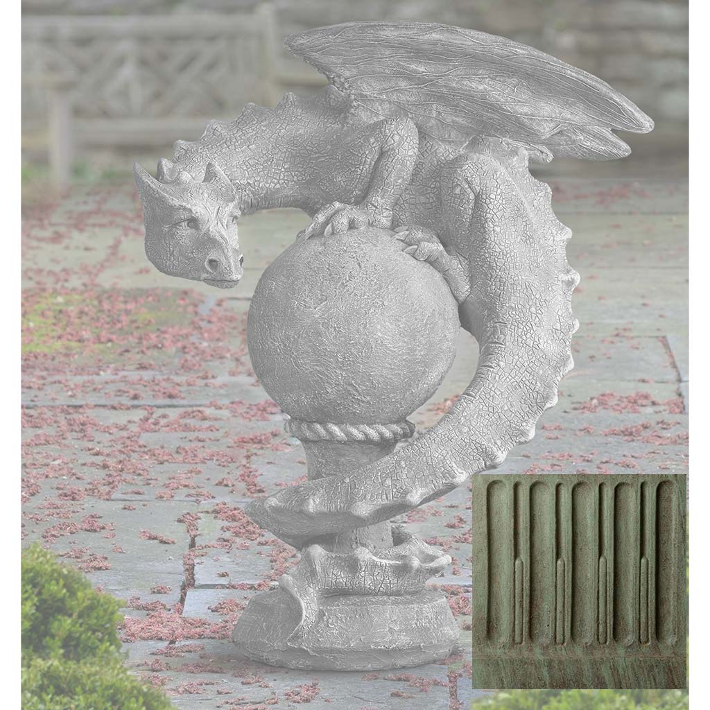 Campania Sentry Dragon Garden Statue - S-538