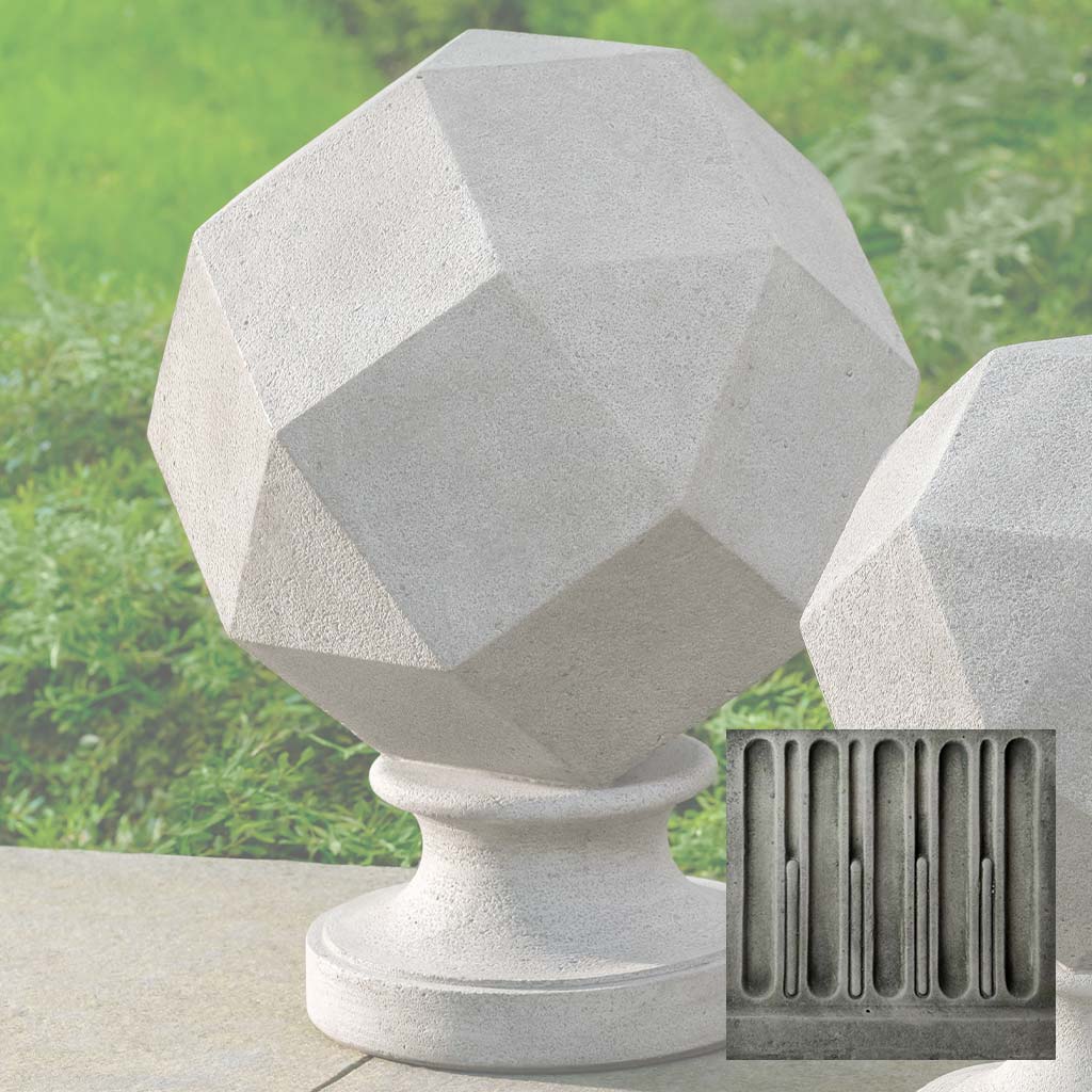 Campania Polyhedron Finial, Large Garden Statue - S-543