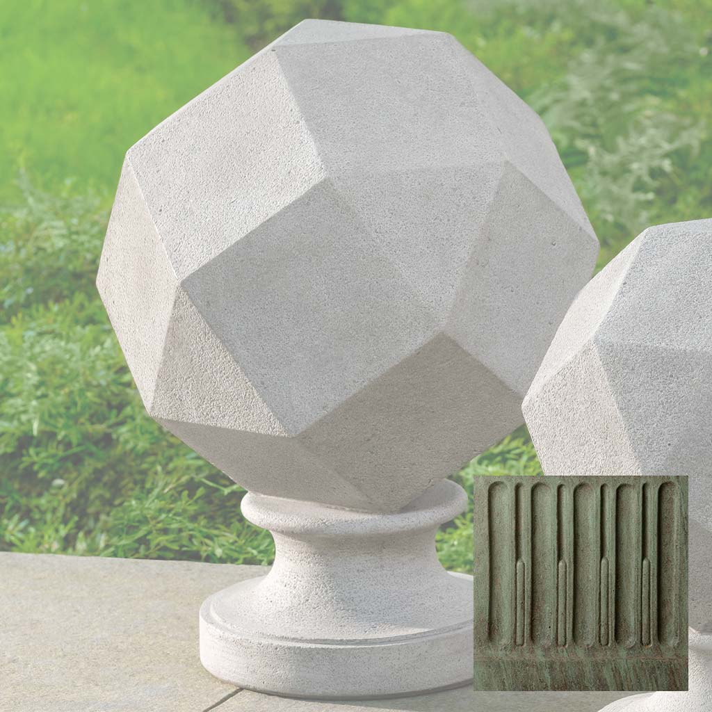Campania Polyhedron Finial, Large Garden Statue - S-543