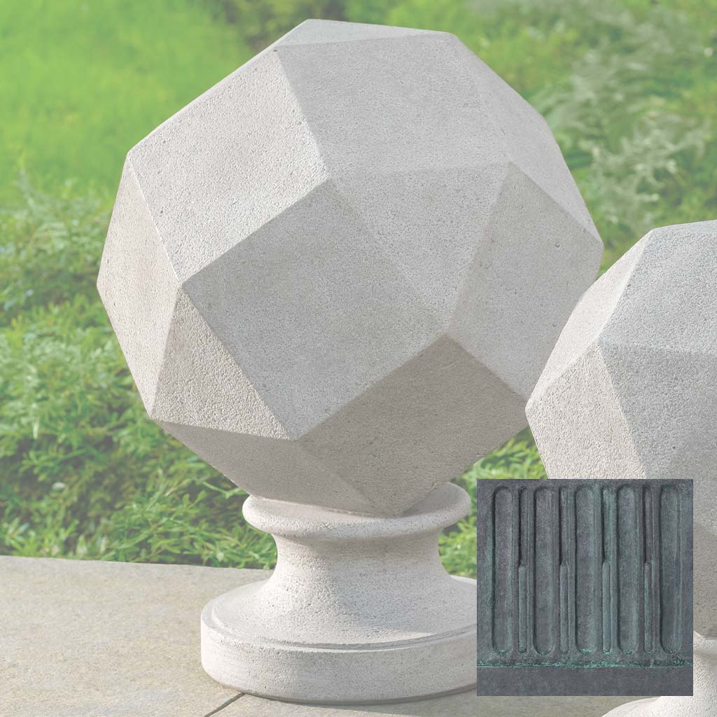 Campania Polyhedron Finial, Large Garden Statue - S-543
