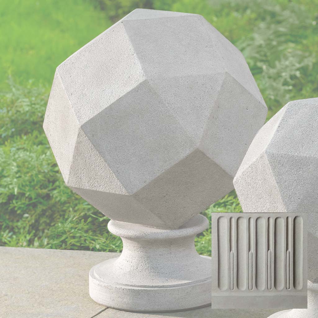 Campania Polyhedron Finial, Large Garden Statue - S-543