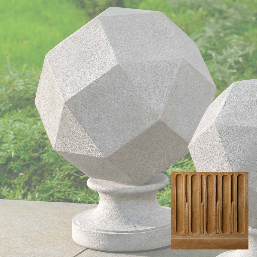 Campania Polyhedron Finial, Large Garden Statue - S-543